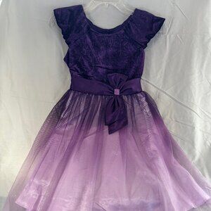 Girls Jona Michelle dress: purple with sparkle tulle, size 10 - NWT